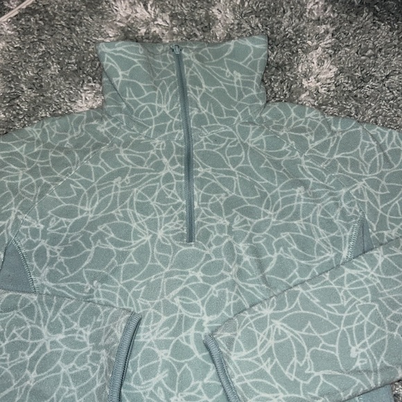 COLUMBIA pullover half zip fleece sweater women’s sz Small light teal 💚💙 EUC - Picture 7 of 11
